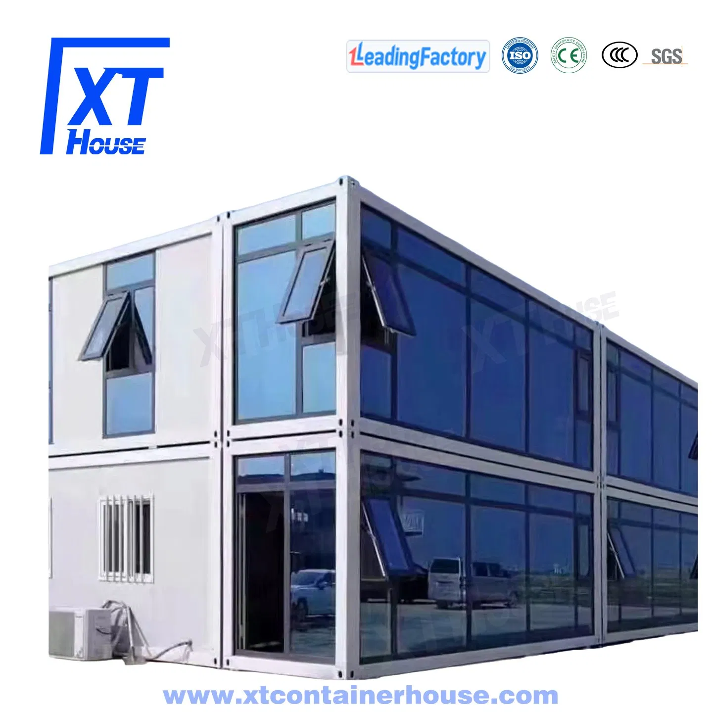 Quick Assembly 2 Floor Prefab House Portable Casa Modular Prefabricada Capsule Cabin Modular Container House as Office/School/ Store for Construction Site