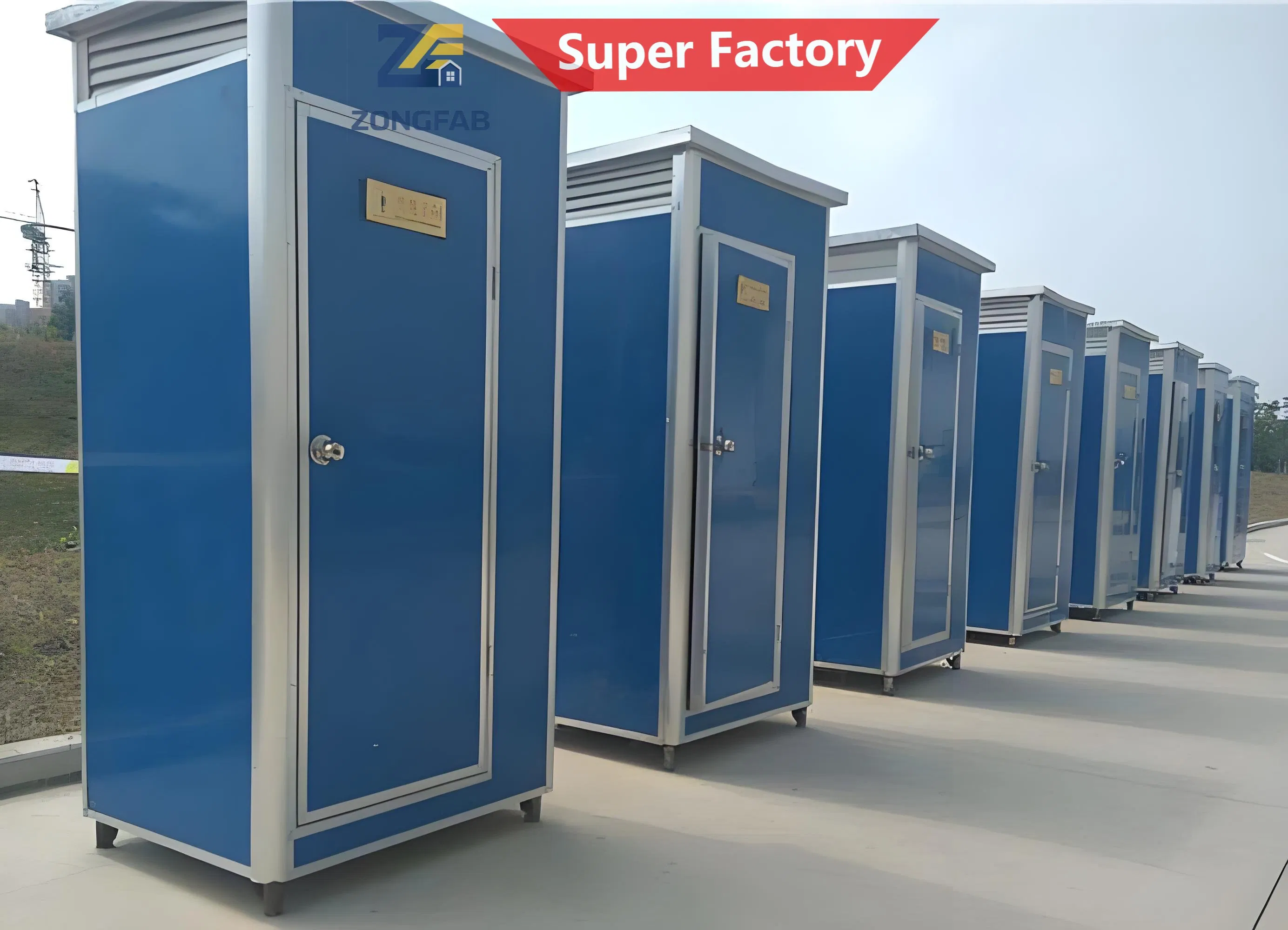 Prefabricated Mobile Toilet Unit for Construction Camps and Temporary Public Sanitary Facilities