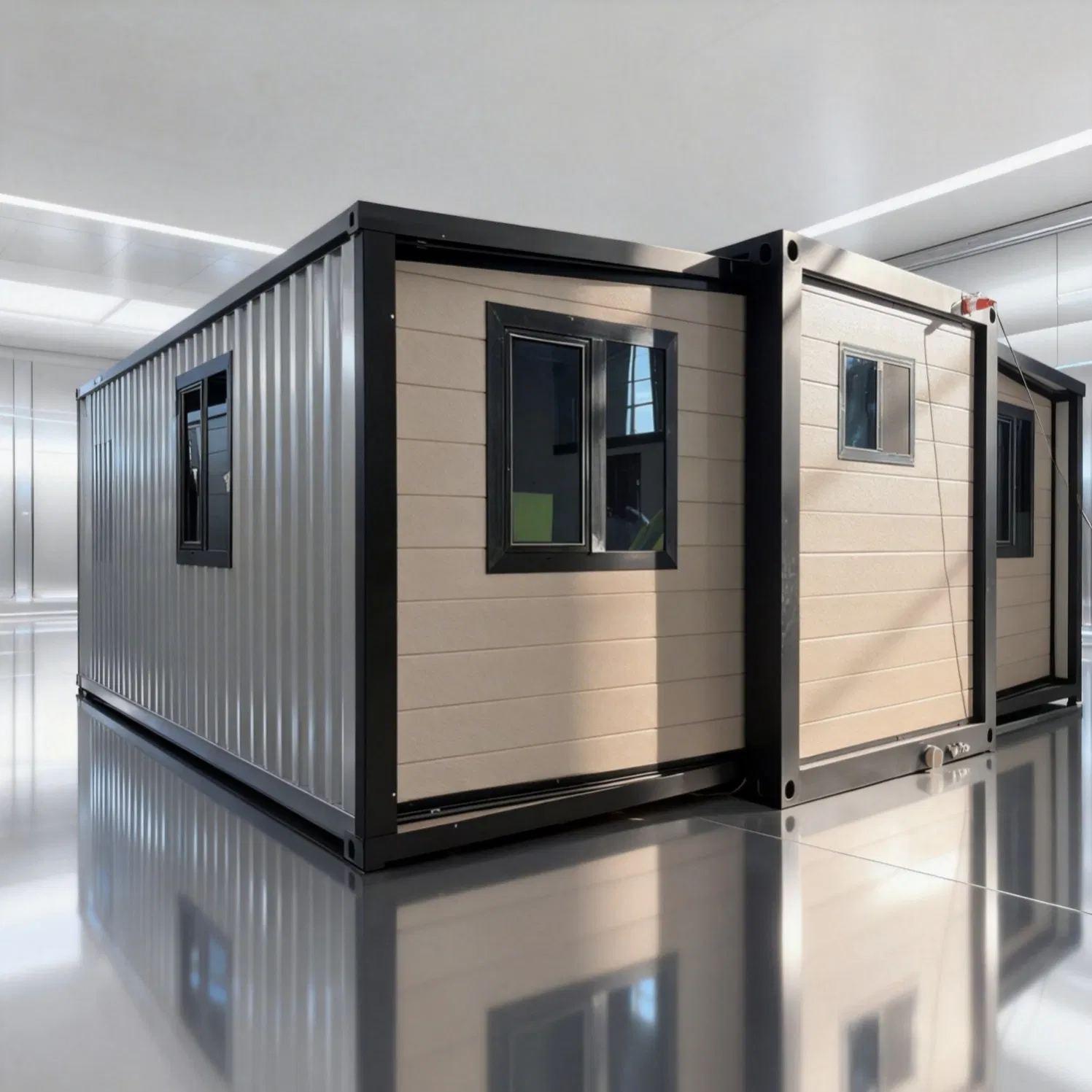 40FT Twin Wing Collapsible Storage Unit with No Nail Construction and 40X60mm Steel Bottom Frame for Structural Integrity