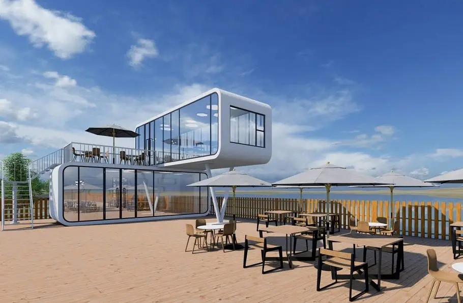 Modern Prefabricated Soundproof Wooden Foldable Solid Timber Frame Apple Cabin with Steel Reinforcement for Durability