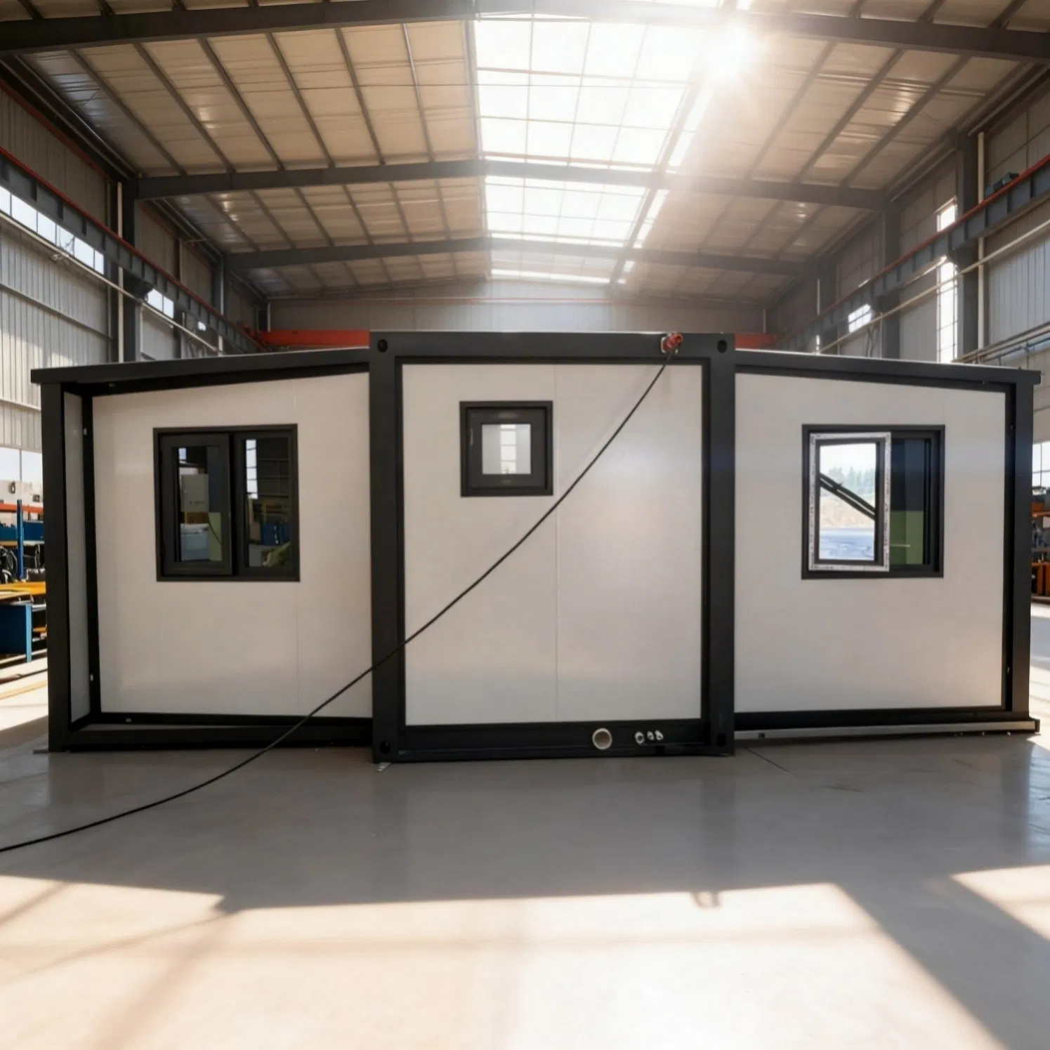 Expandable Twenty Foot Twin Wing Modular Unit with EPS Heavy Duty Roof and Double Glazed Windows for All Climate Use