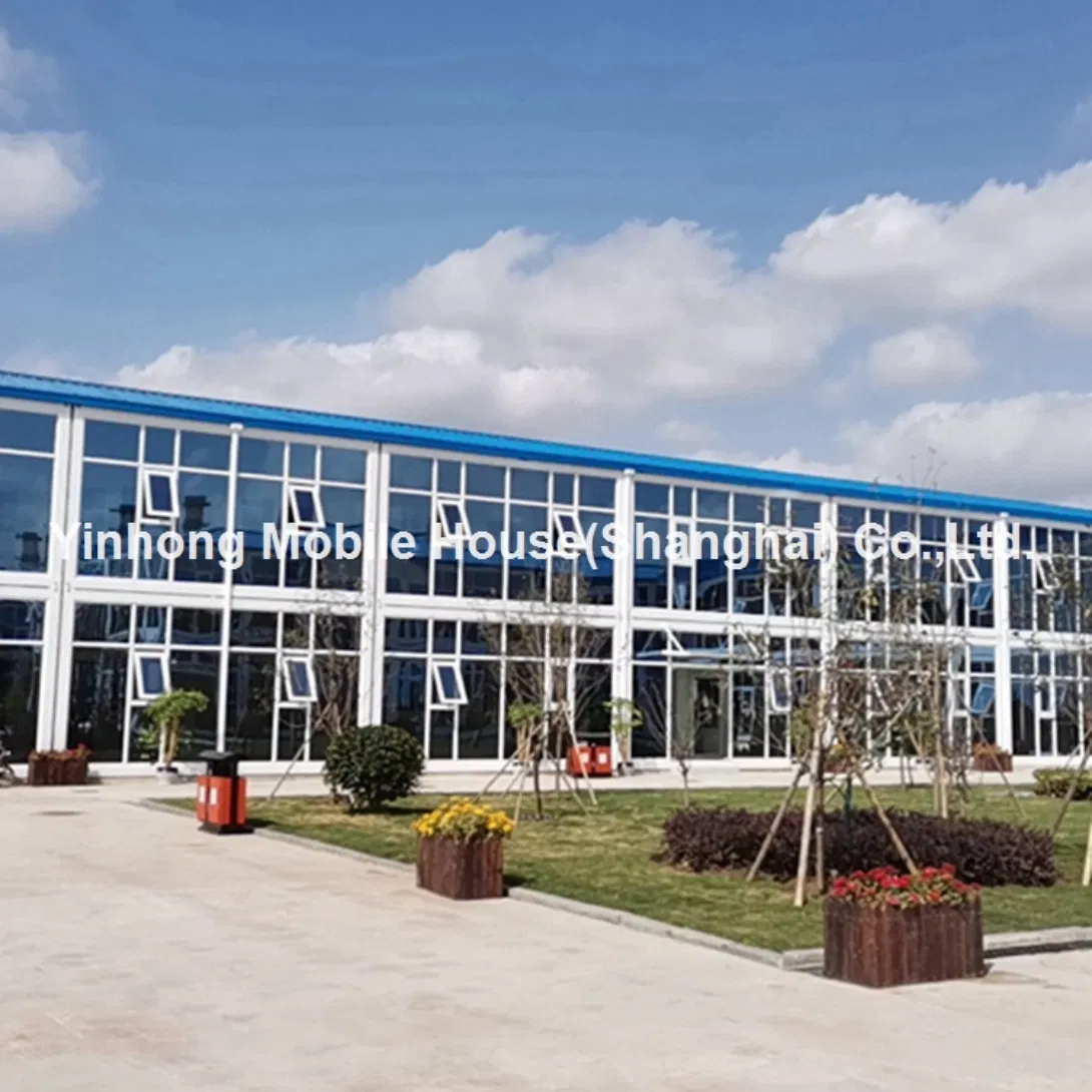 China Export Durable Prefab Container House Flat Pack Office Container Office with Glass Curtain