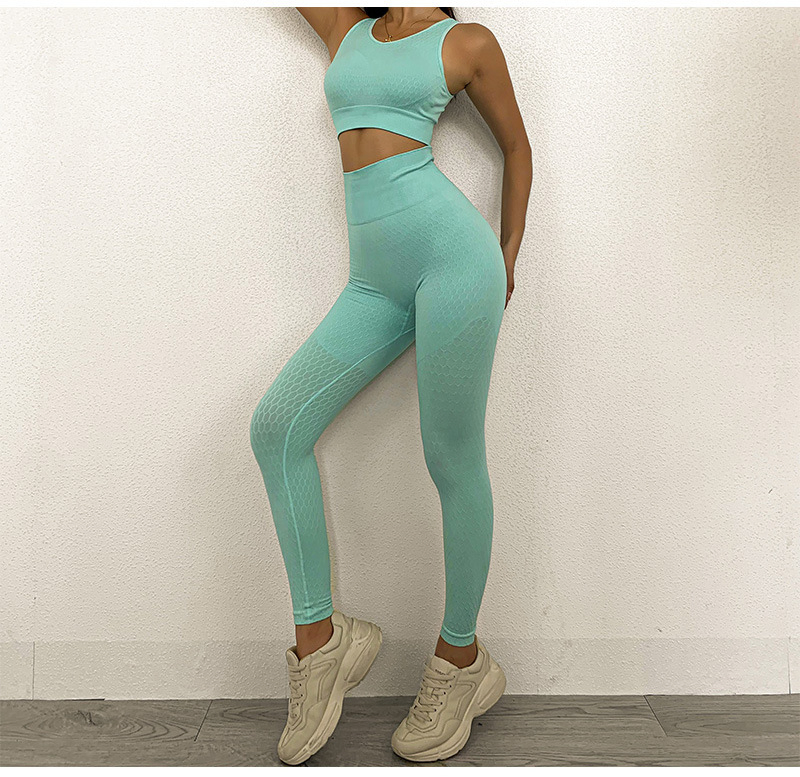 Women's Yoga Suits 2 PCS Sport Suits Fitness Yoga Running Athletic Tracksuits Gym Outfit Workout Sports Wear Quick Dry