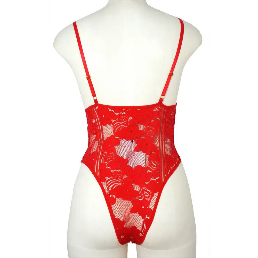 Lace Bodysuit Wirefree Lingerie Unpadded Body Shaper