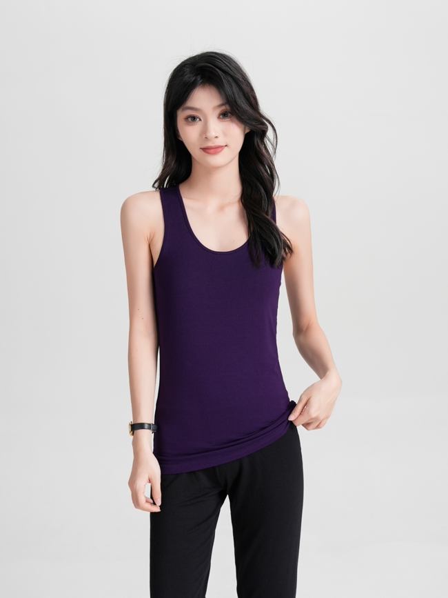 Eco-Friendly Bamboo Ladies Lavender Softy Casual Daily Tank Top