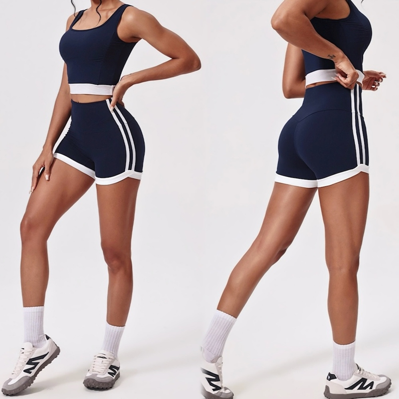 Custom High-Quality Tight Tennis Skort Clothes Suit V-Neck Padded Fitness Tank Top + 2 in 1 Athletic Skirt with Liner Shorts 2PCS Padel Activewear Set