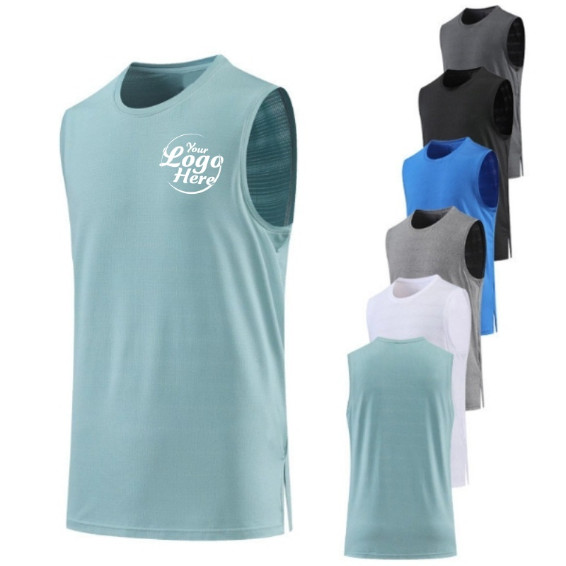 Hot Selling Custom Print Heavyweight Men's Muscle Vest Summer Athletic Sleeveless T Shirt Oversized Tank Top