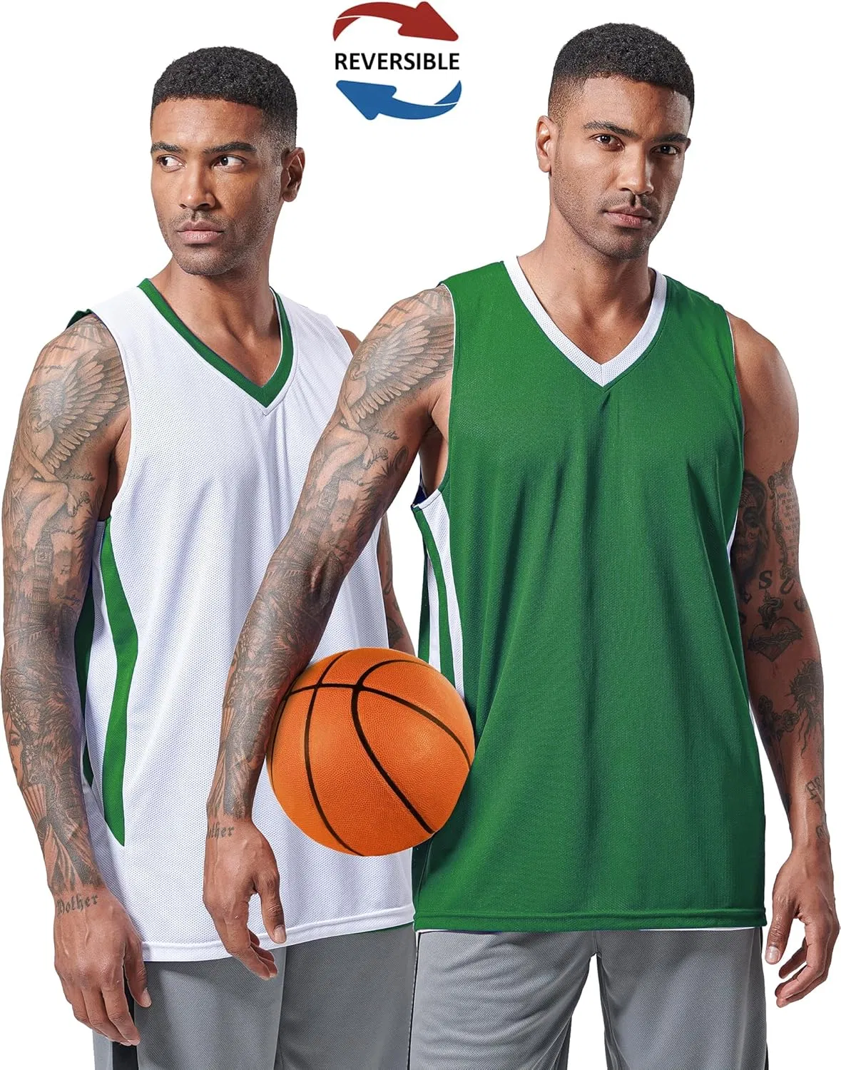 100% Polyester Quick Drying Sweat Absorbing Breathable Sports Vest Basketball Jersey Men's Tank Top
