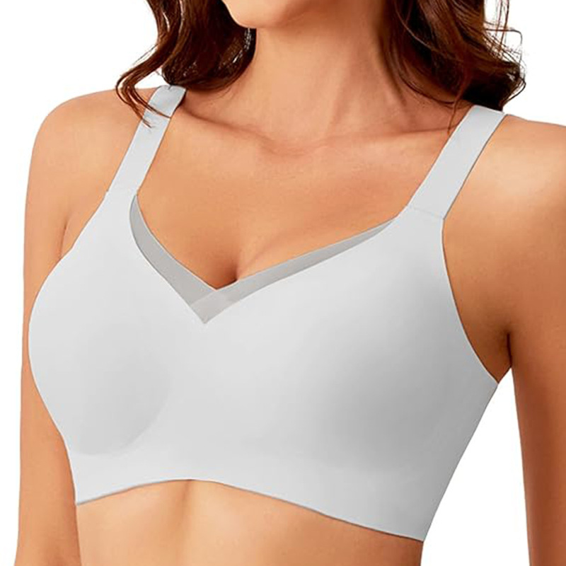 Amazon Popular ODM/OEM Push up Full Cup Wireless Bonding Plus Size Underwear/Padded Sport Sexy Seamless Big Bra with Customized Logo for Women/Lady