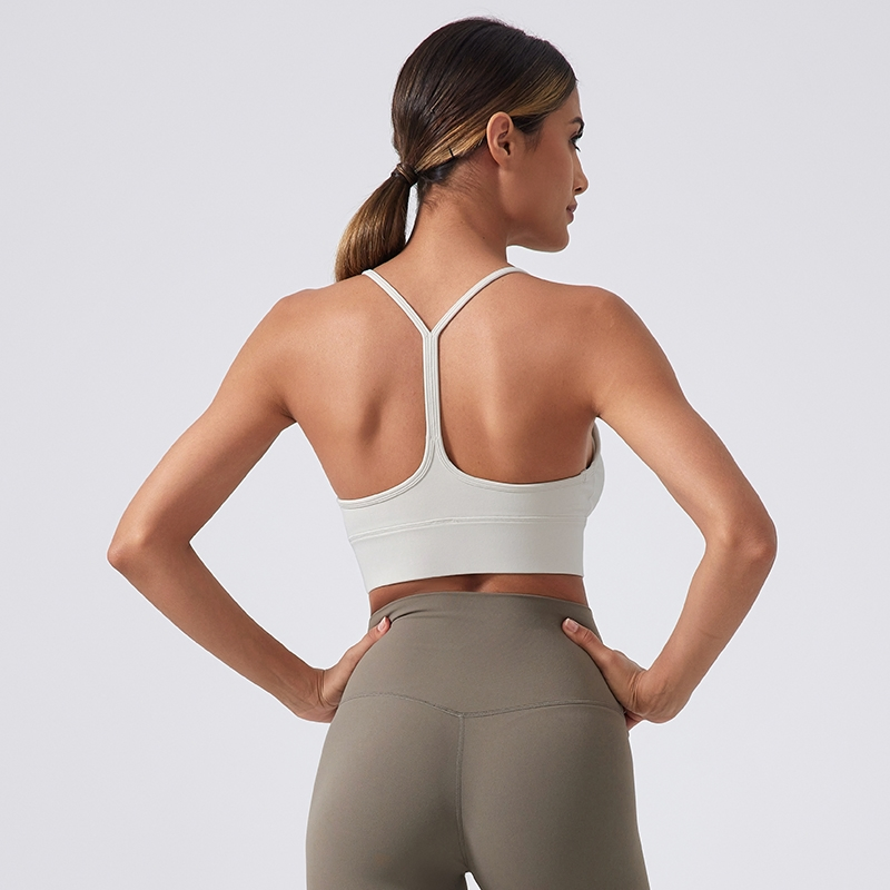 Xsunwing Women Sexy Fitness Strappy Breathable Shockproof Yoga Bra Women Y Back High Impact Sports Bra Gym Active Wear Wdq200