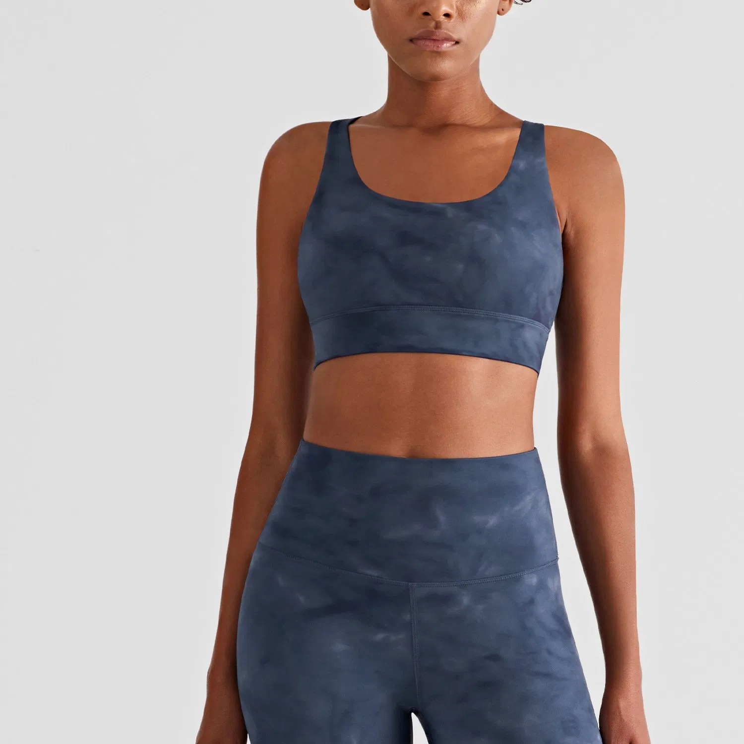 Custom Logo Gym Wear Sportswear Activewear Athletic Wear Overlap Back Sports Bra