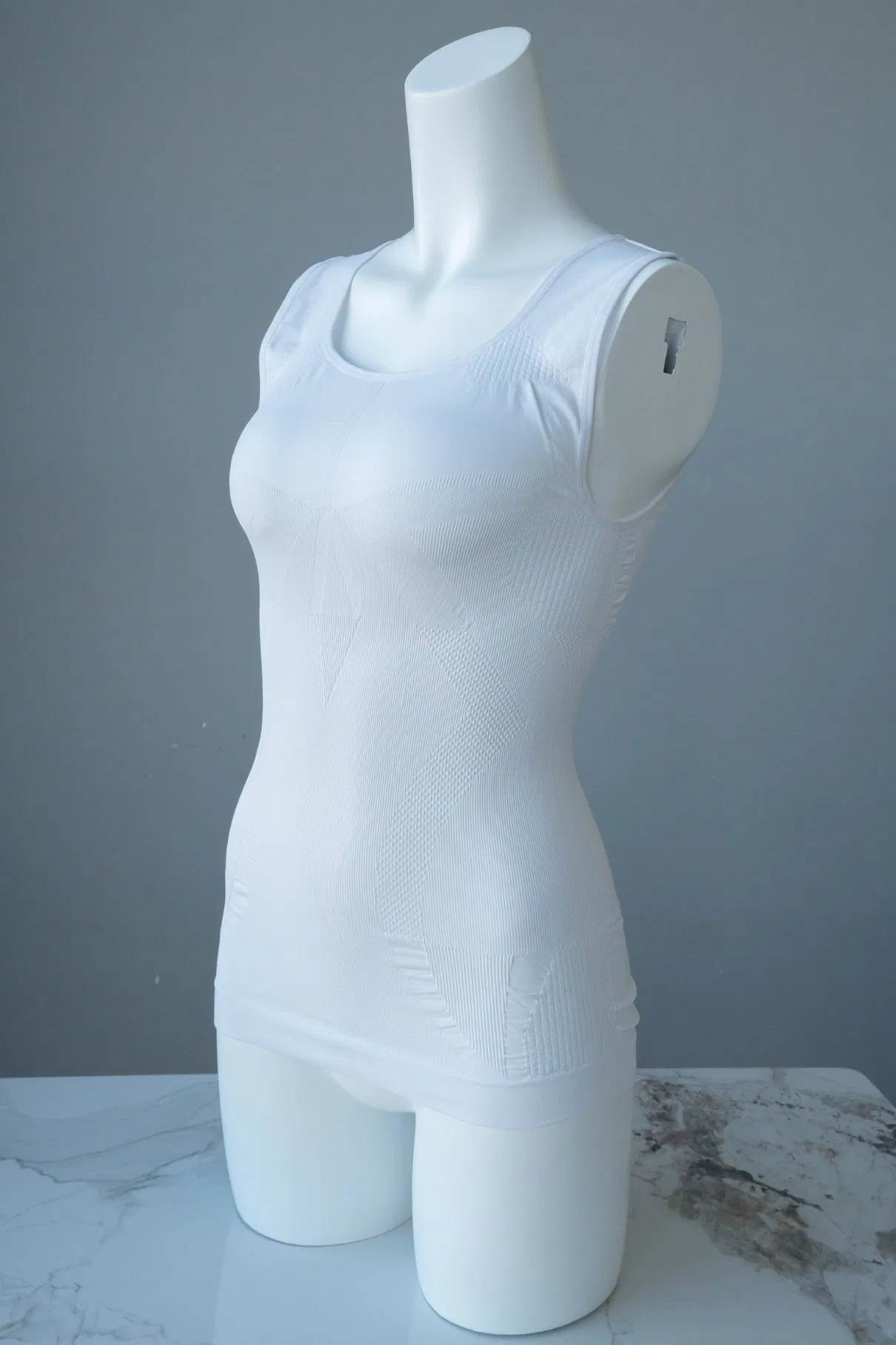 Women Seamless Jacquard Shape Wear Sports Tank Top Yoga Vest