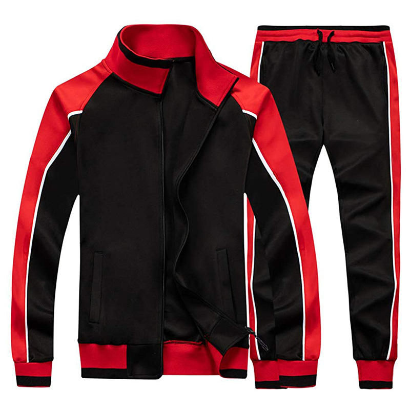Brand Men Tracksuit Set Full-Zip Sweatshirt Jogger Sweatpants Warm Sports Suit Gym Training Wear