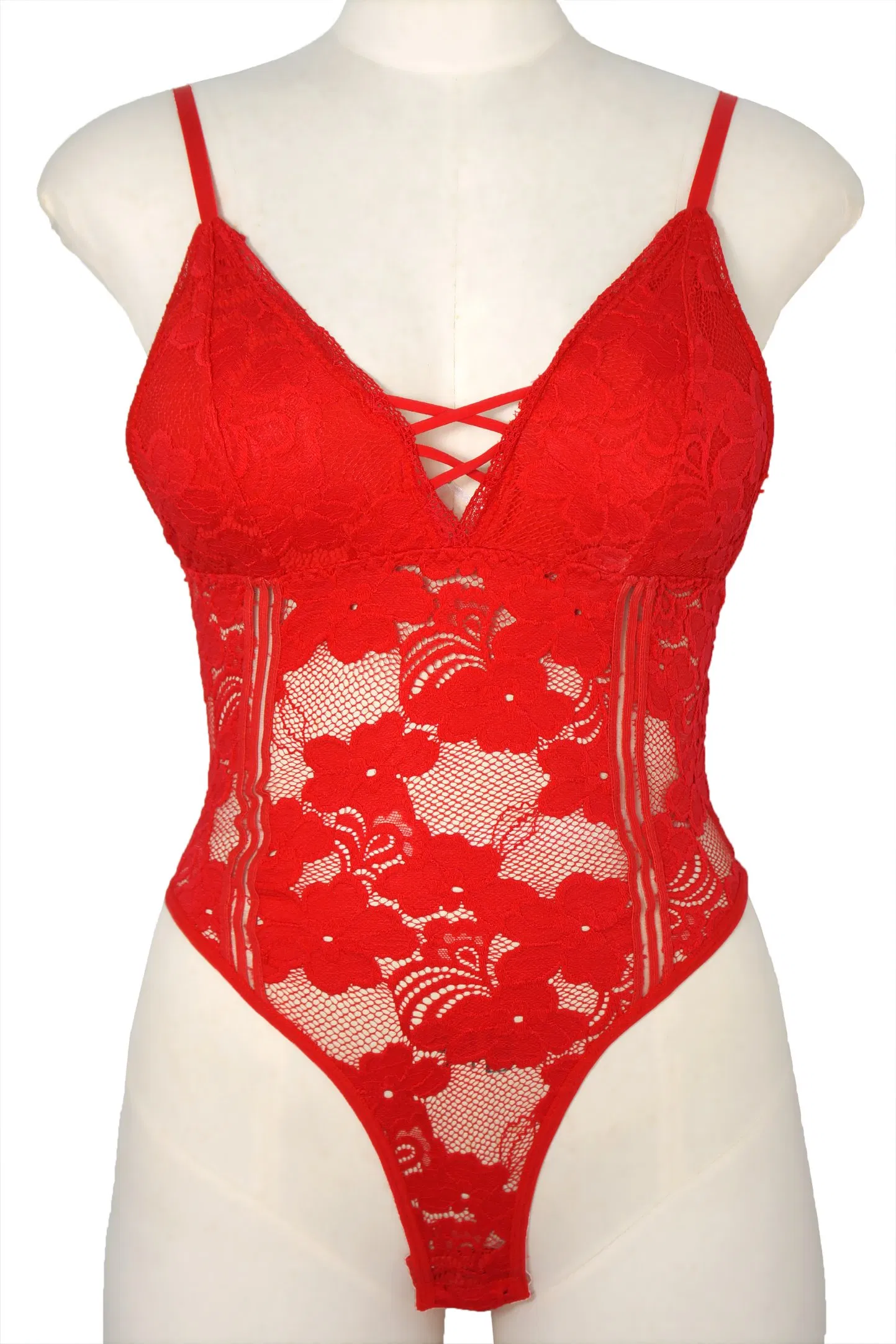 Lace Bodysuit Wirefree Lingerie Unpadded Body Shaper