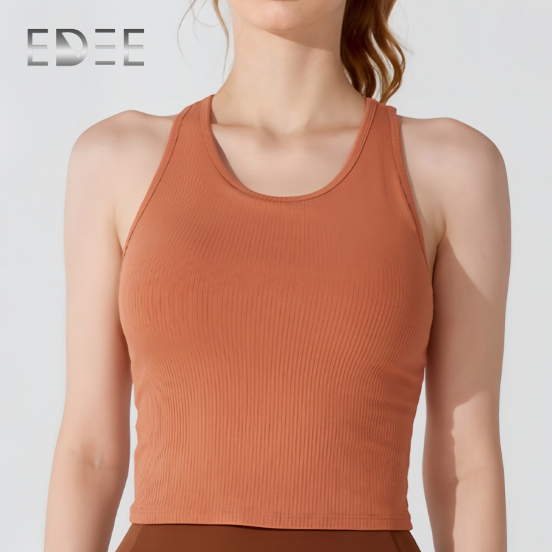 Custom Women's Sleeveless Sport Crop Top Quick Drying Gym Wear