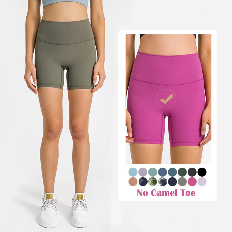 Wholesale Gym Wear Yoga Pant Sportswear Fitness Wear No Camel Toe High Waist Women Biker Yoga Shorts Fitness Gym Sports Wear