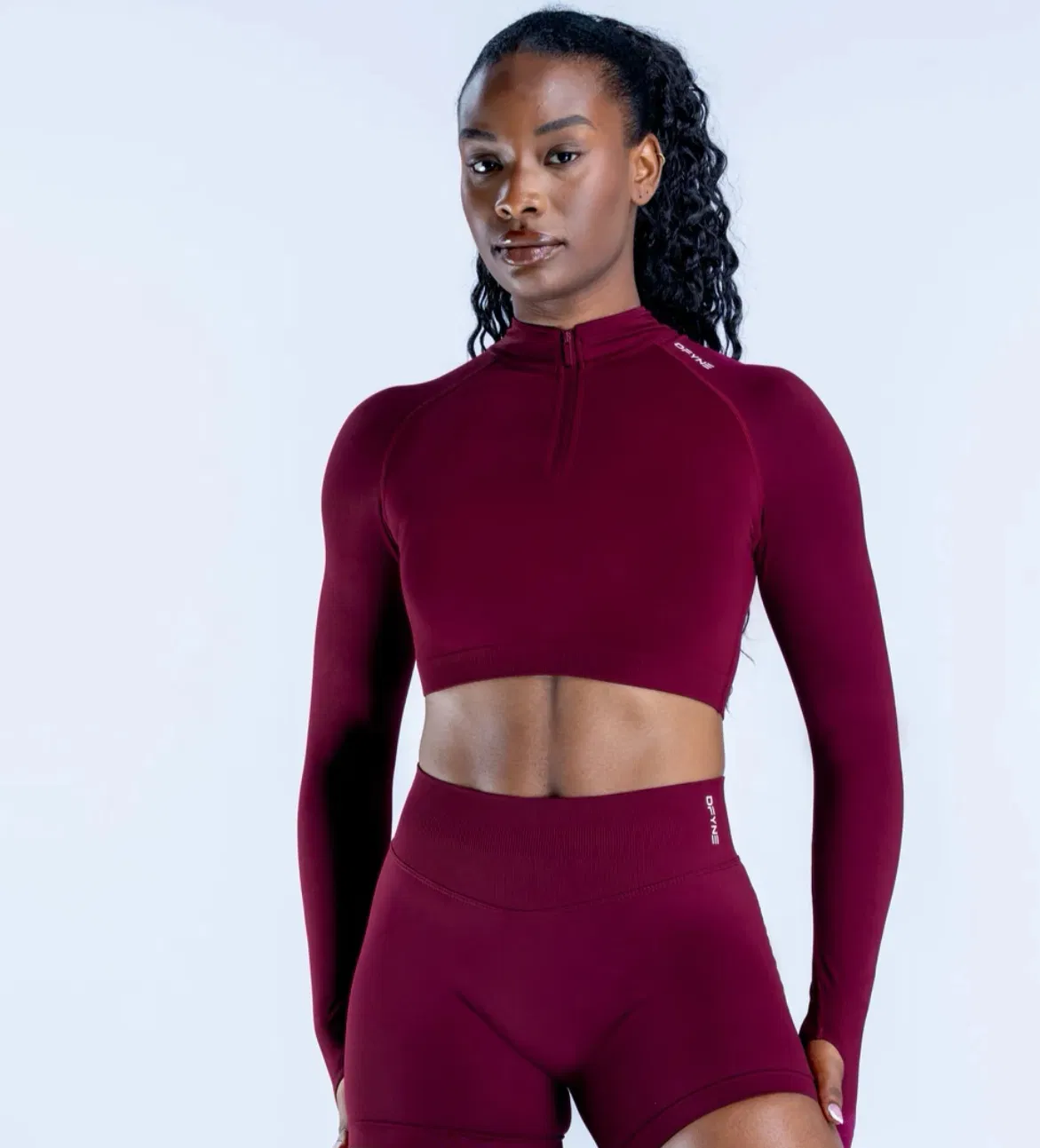 Ladies Seamless High Elastic Sport Crop Top Gym Top with Zipper Yoga Wear Sportswear Active Wear