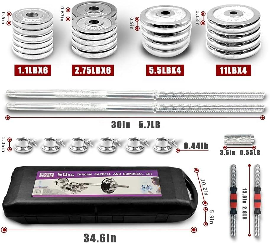 Universal Unisex for Home and Gym Workouts Dumbbell Set