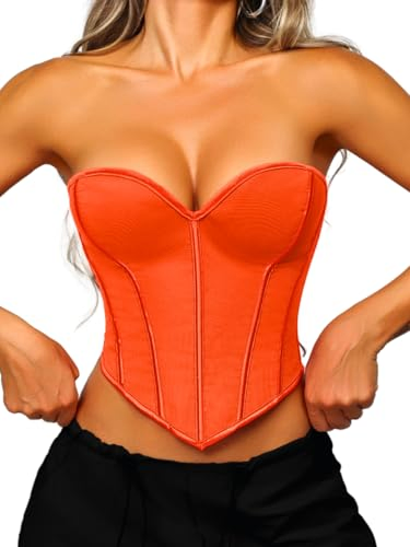 Trendy Plus Size Bodysuit with Heart Corset Top for Women
