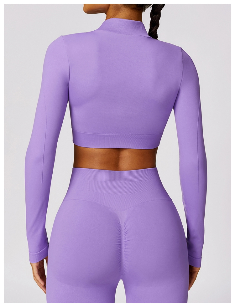 Sports Bra Crop Zipper Jacket Flare Yoga Pants High Stretch Compression Active Wear Women Seamless 3PCS Yoga Sets