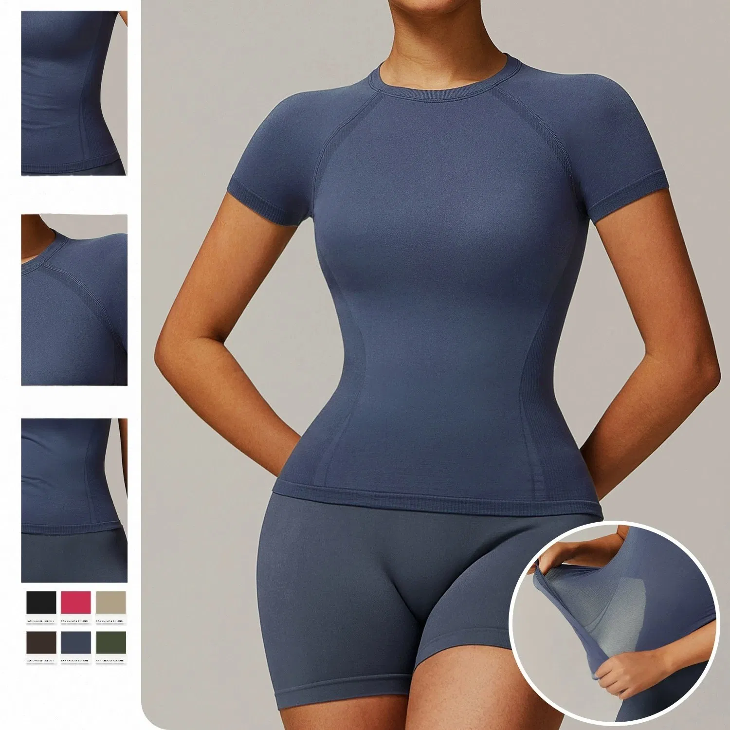 Wholesale Custom New Activewear Fitness Slim Fit Breathable Yoga Short Sleeve Blank Sports Crop Top Tshirts for Women