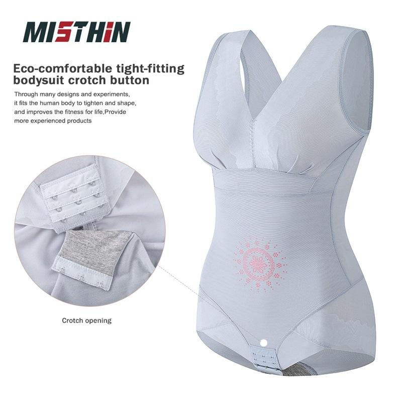 Women Full Body Compression Wear Shoulder Strap Corset Waist Trainer Shapewear Tummy Control Shaper Bodysuit with Butt Lifter