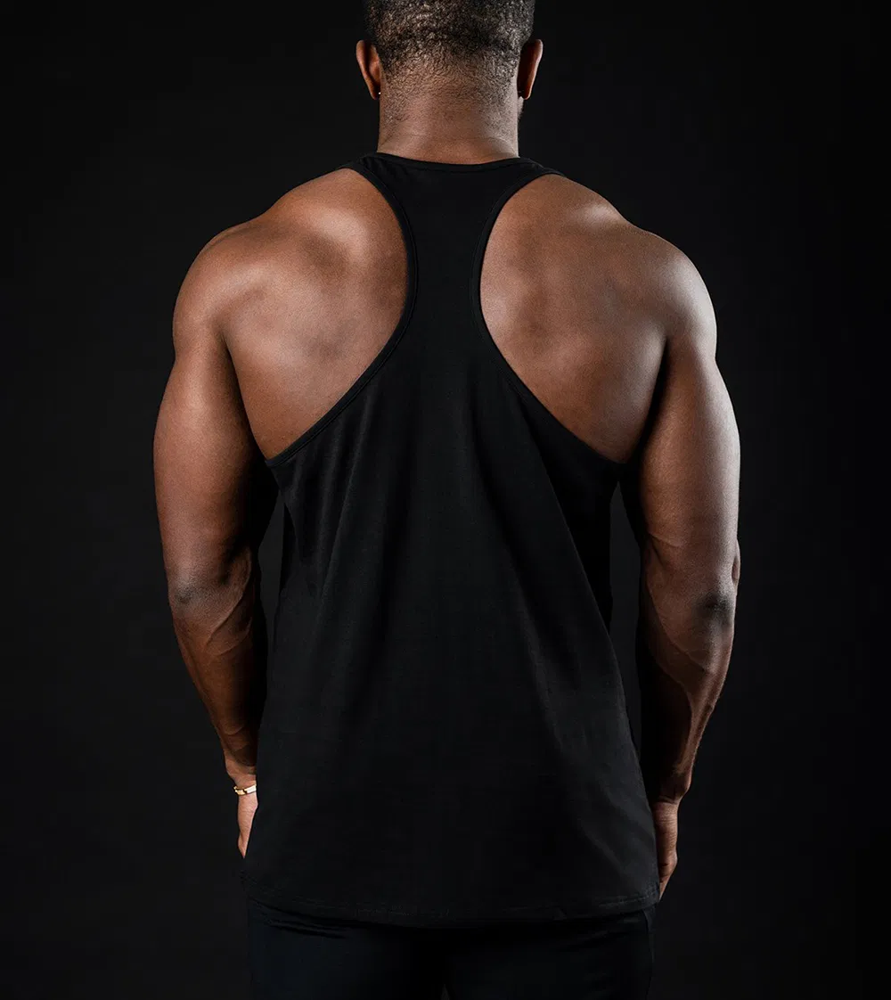 Custom Logo Low Cut Mens Tank Top