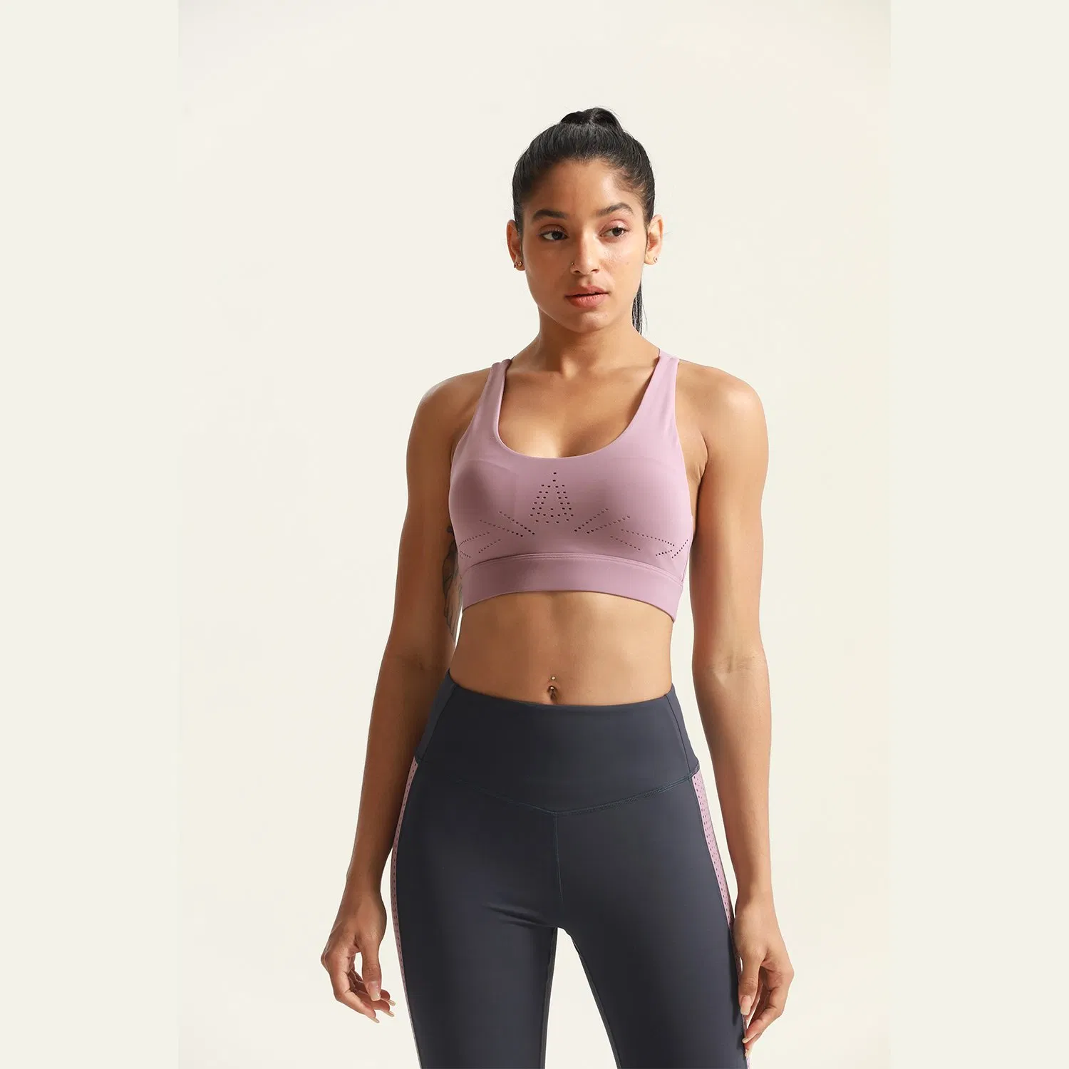 Custom High-End Bonded Fitness Workout Clothes Women Activewear Cross Back Yoga Sport Bra