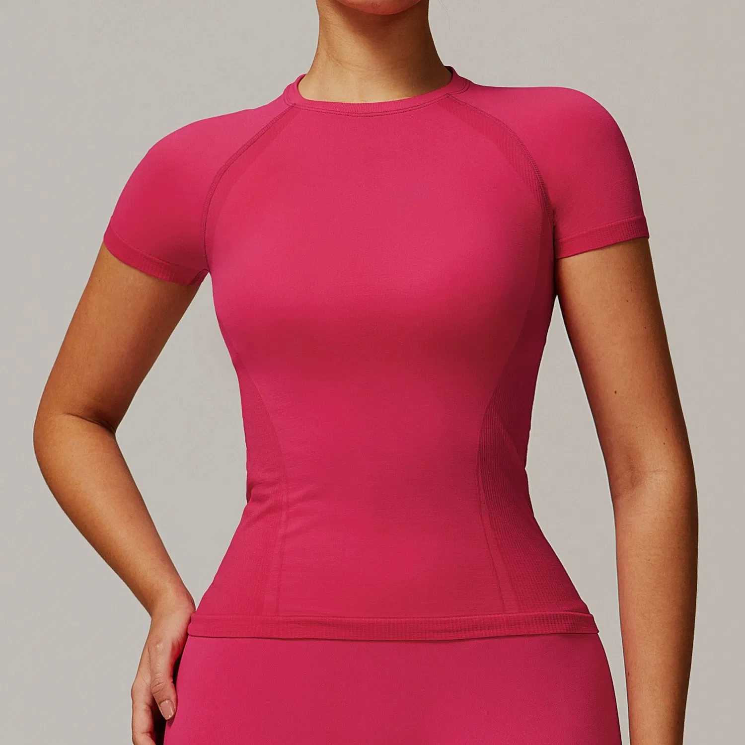 Wholesale Custom New Activewear Fitness Slim Fit Breathable Yoga Short Sleeve Blank Sports Crop Top Tshirts for Women