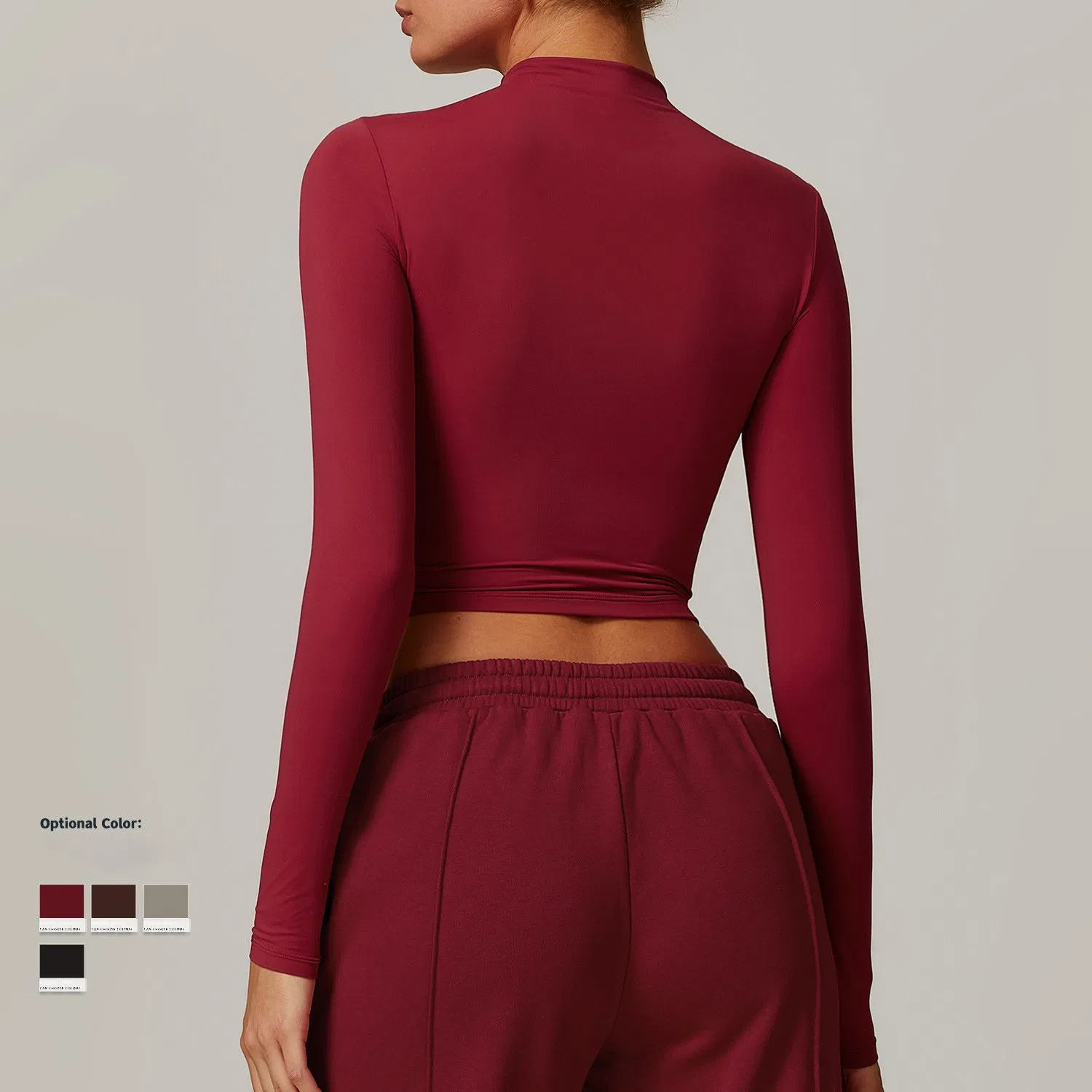 Womens Long Sleeve Crop Tops Basic Slim Fitted Shirts Casual Fashion Gym Workout Tops Teen Girl Clothes