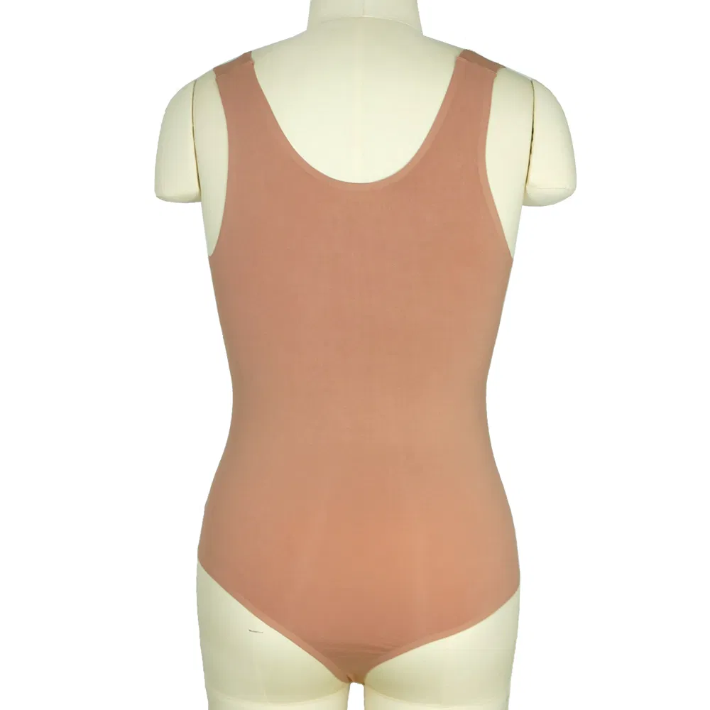 OEM Seamless Bodysuit for Ladies Bonded Stretch Body Shaper Pull-in Abdomen