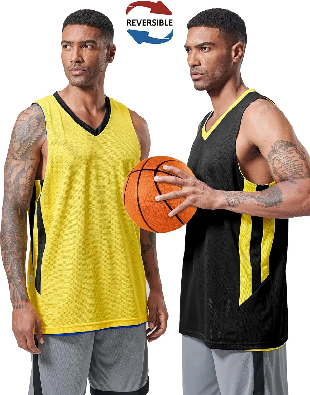 100% Polyester Quick Drying Sweat Absorbing Breathable Sports Vest Basketball Jersey Men's Tank Top