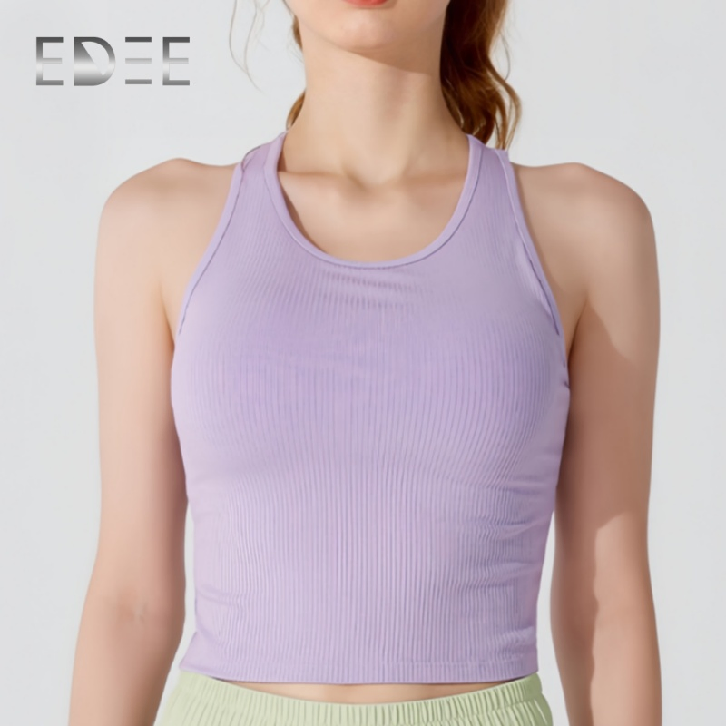 Custom Women's Sleeveless Sport Crop Top Quick Drying Gym Wear