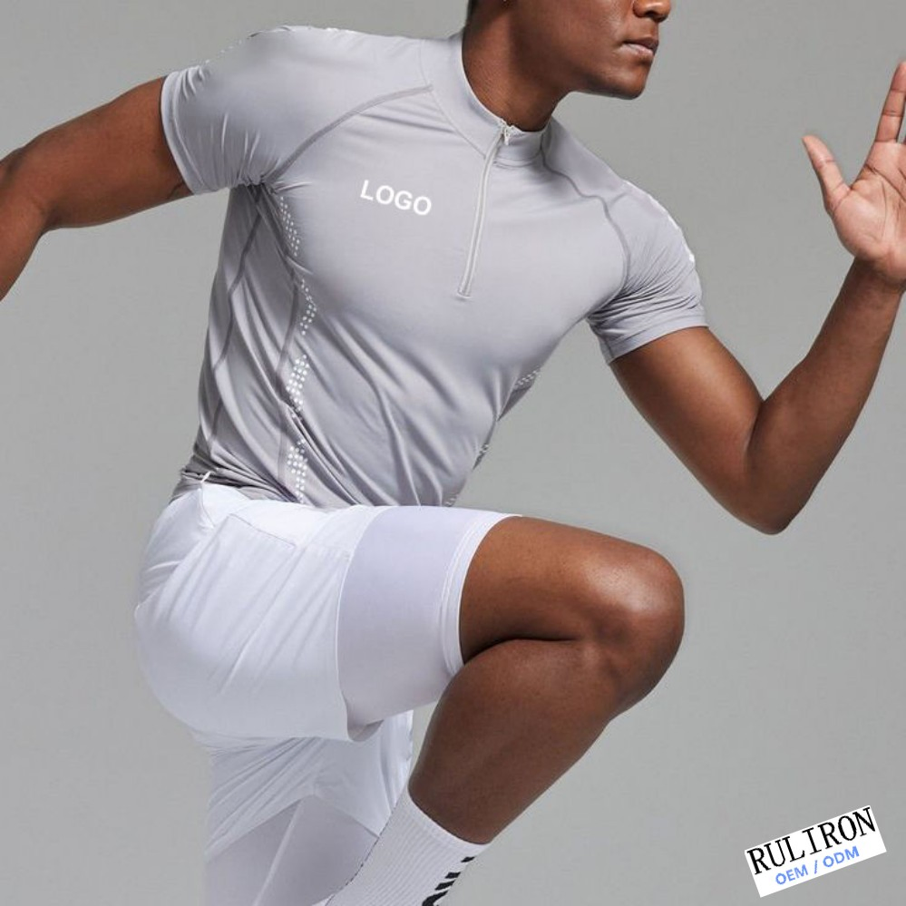 Workout Running Fitness T-Shirt Gym Fitness Sets Training Wear Tracksuit Men's Training Jogging Wear Sports Tracksuit