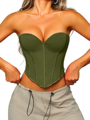 Trendy Plus Size Bodysuit with Heart Corset Top for Women