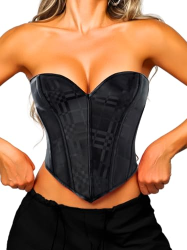 Trendy Plus Size Bodysuit with Heart Corset Top for Women