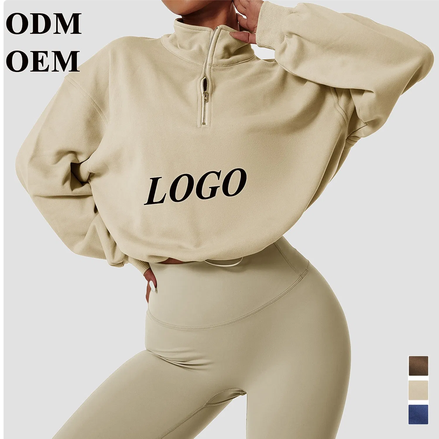 Women Training Exercise Tops Drawstring Hooded Long Sleeve Hoodie Sweatshirts Zip Casual Crop Hooded Zipper Loose Sport Wear