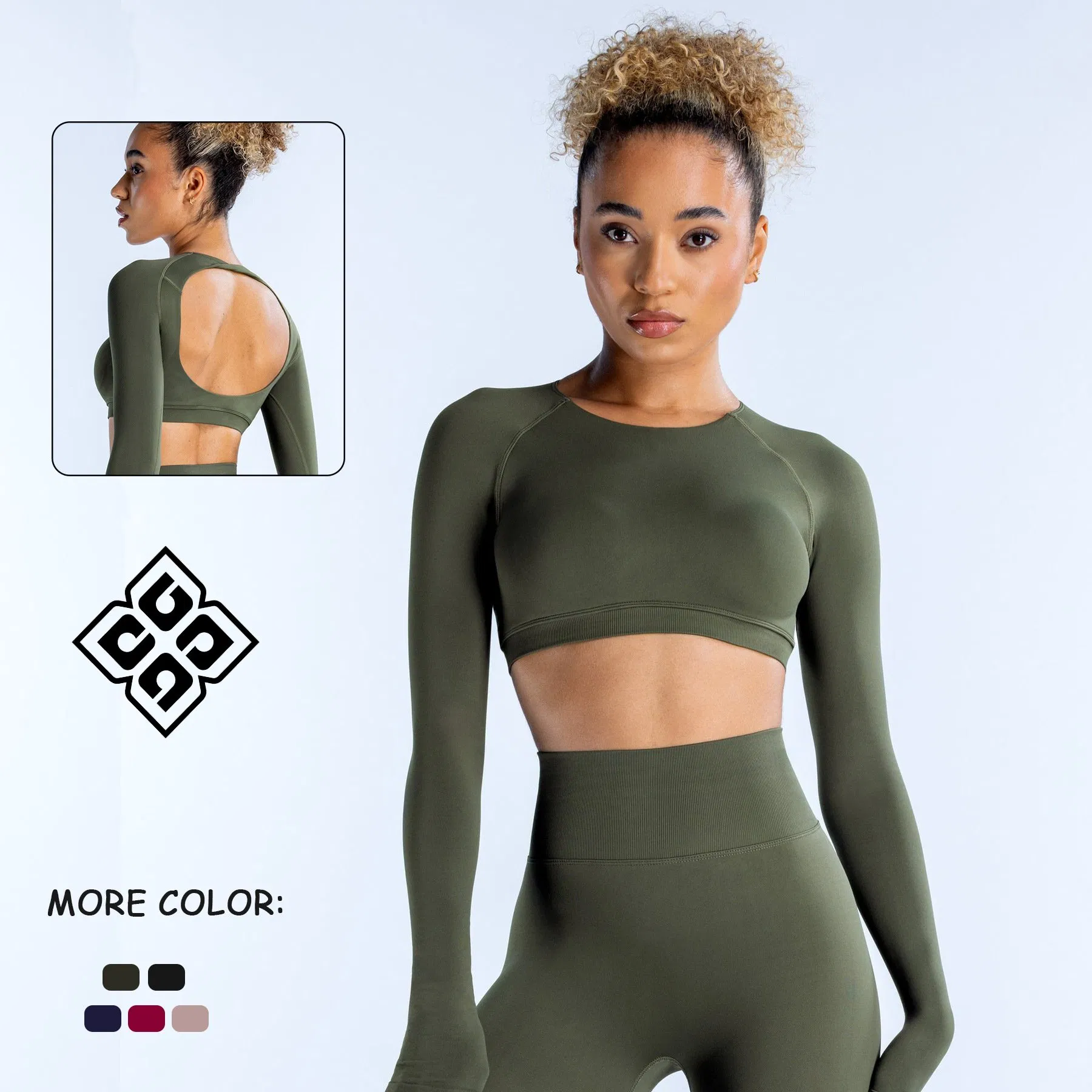 Ropa Deportiva Mujer Gym Backless Long Sleeve Shirt Yoga Wear Tops for Women