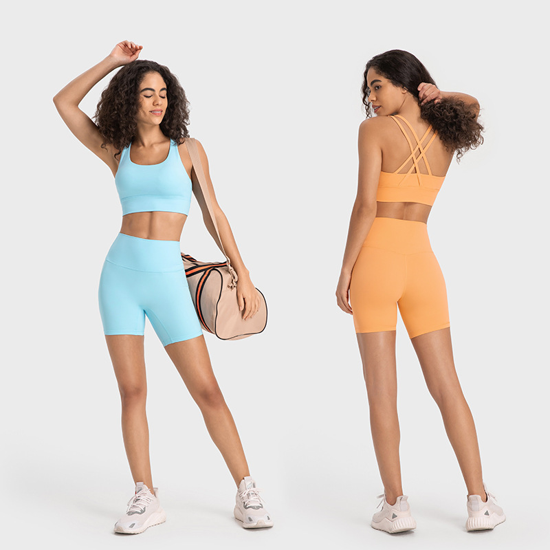 Xsunwing Custom Logo Racer Back Cross Shoulder Gym Fitness Yoga Women Tank Top Fitness Workout Vest Activewear Sports Bra Wdq002