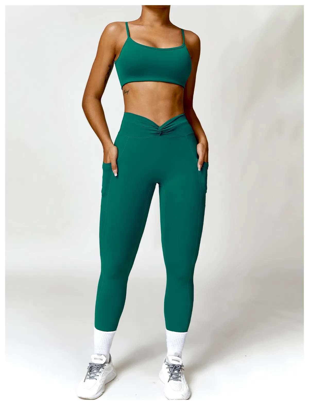 Women Clothing Gym Yoga Sportswear Crop Top Sports Bra Leggings Active Wear