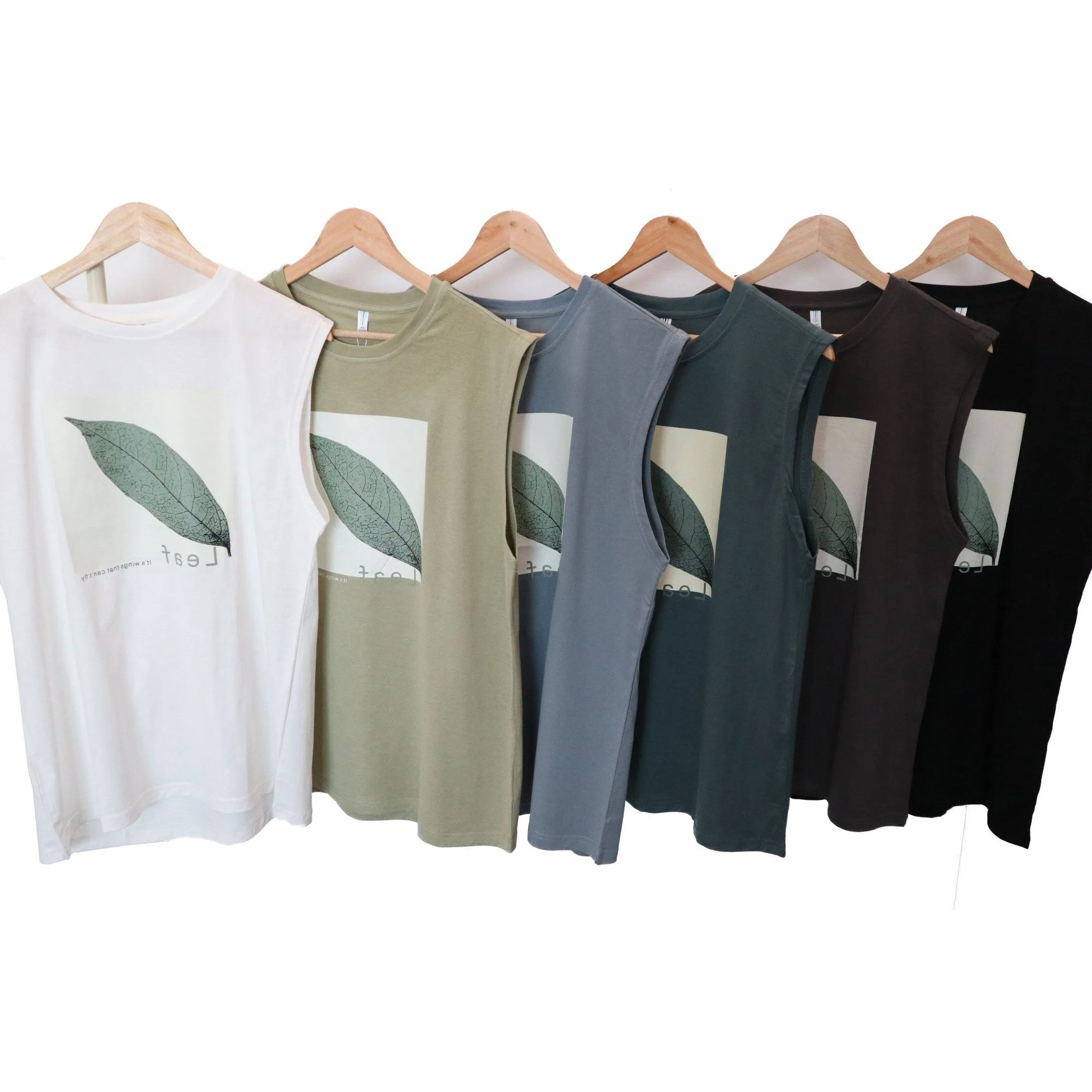 High Quality Carbonization Heat Printed Gym Tank Top