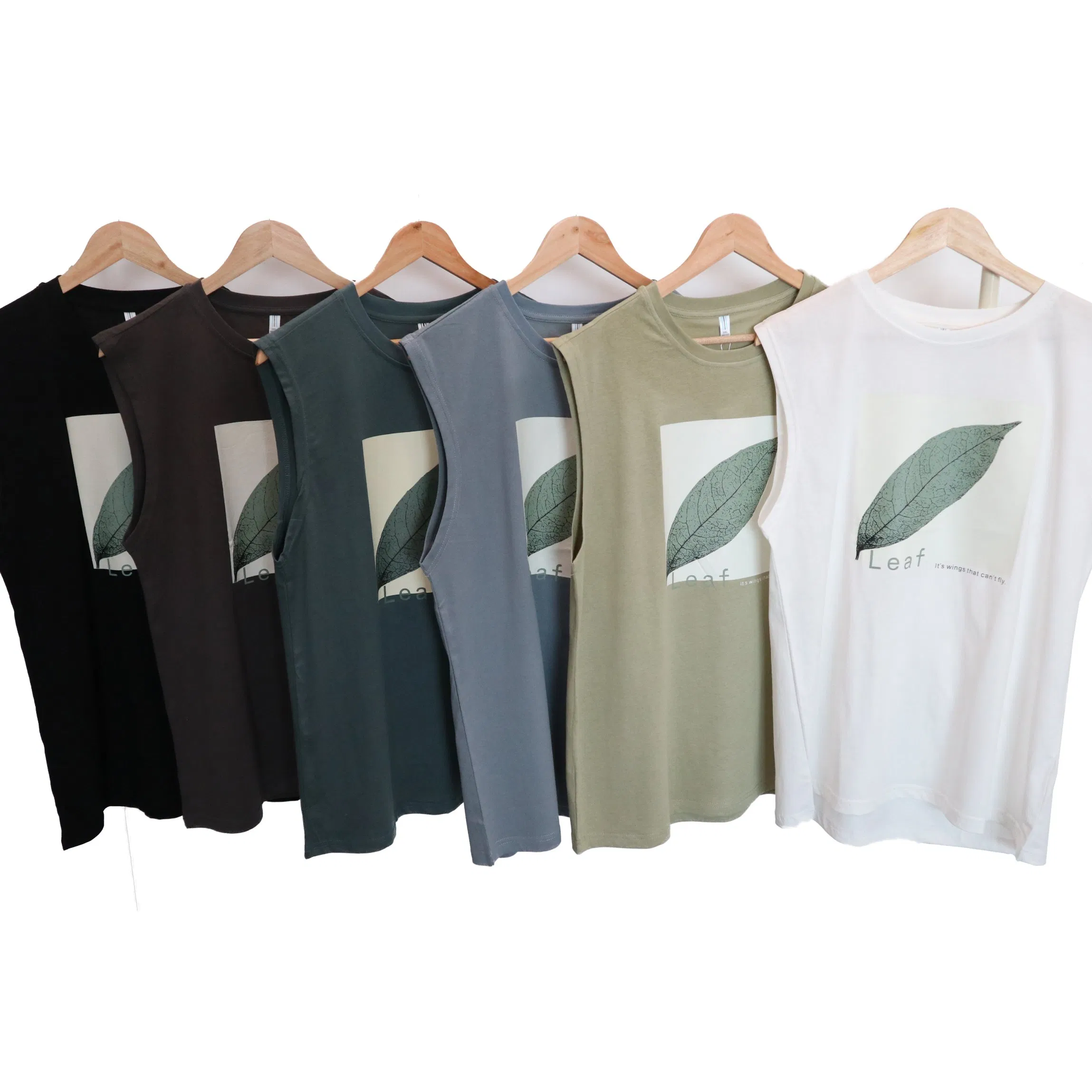 High Quality Carbonization Heat Printed Gym Tank Top