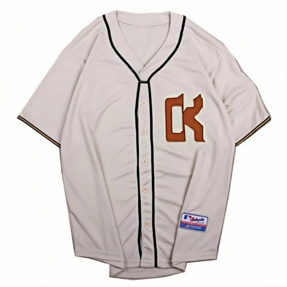Button Down Baseball Shirt Branding Training Baseball Wear