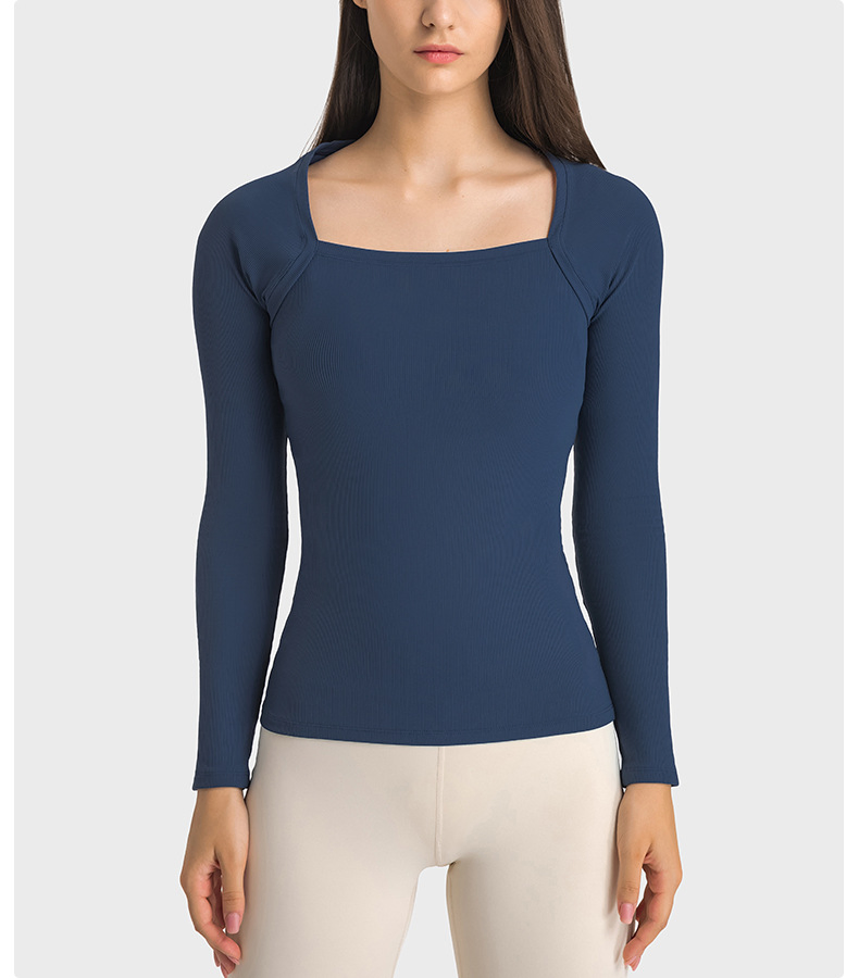 Long Sleeve Women Gym Yoga Workout Fitness Running Sport T-Shirts Training Sportswear Loose Quick-Drying Tees Wear