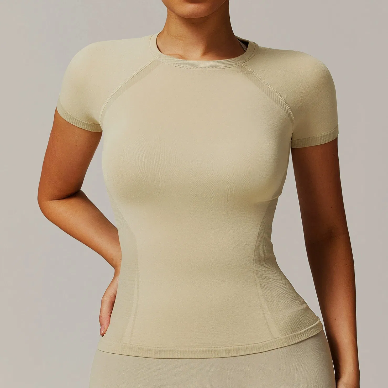 Wholesale Custom New Activewear Fitness Slim Fit Breathable Yoga Short Sleeve Blank Sports Crop Top Tshirts for Women