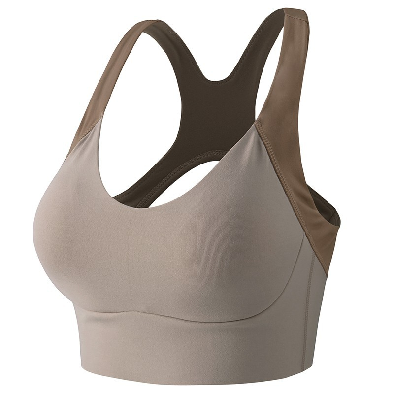 Integrated Sports Bra Gathered Shockproof Vest Elastic Fitness Yoga Bra