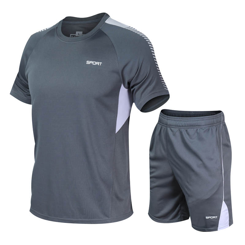 Sport T-Shirt Sportswear Clothing Men Fitness Running Jogger Shorts Set Training Wear