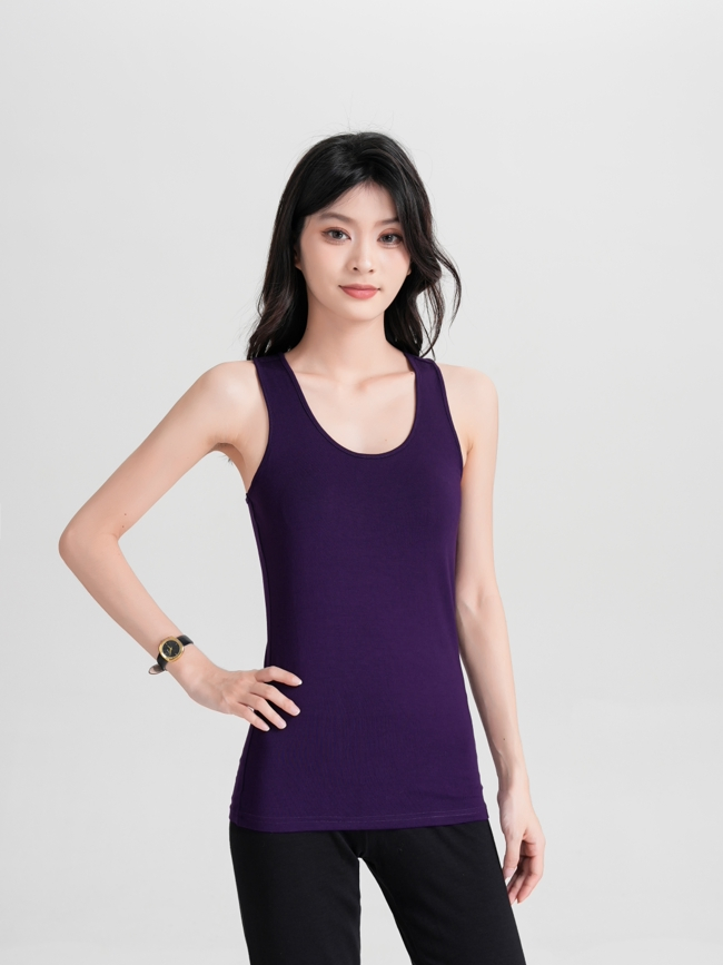 Eco-Friendly Bamboo Ladies Lavender Softy Casual Daily Tank Top