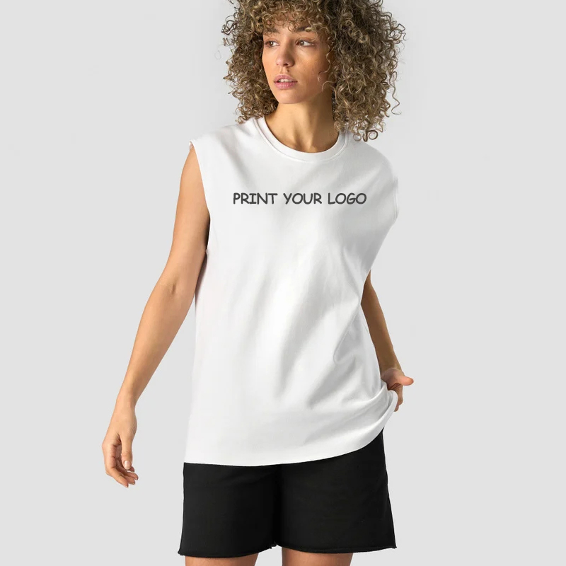 Anti-Wrinkle Quick Dry Custom Print Logo Activewear Sports Clothing Couple Crop Tops Unisex Tank Tops