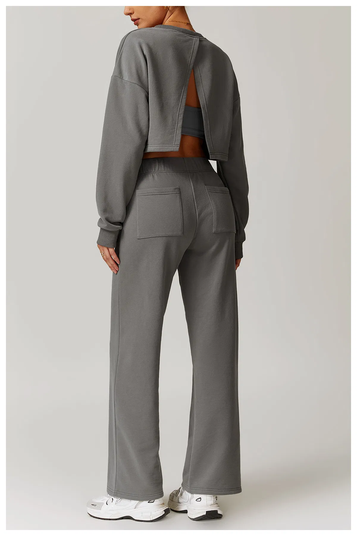 Yoga Set Women Running Sports Fitness Suit Shirts/Bra/Hoodie &amp; Workout Flared Pants Gym Sportwear